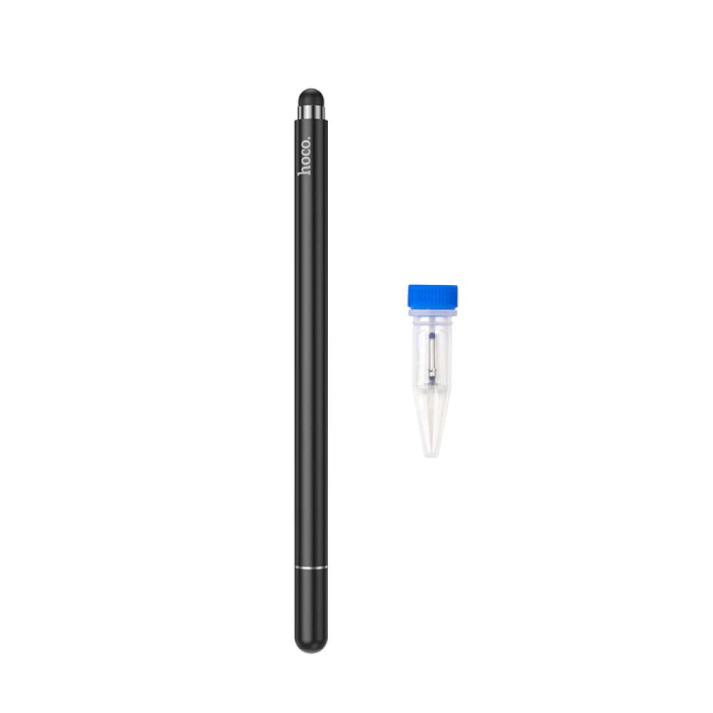 ปากกาสไตลัส 2-IN-1 HOCO GM103 ใช้งานได้ 2 หัว รองรับหน้าจอ แท็บเล็ต มือถือ ชนิด CAPACITIVE สีดำ