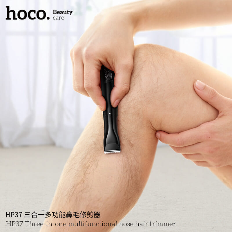 เครื่องโกนไฟฟ้า 3-IN-1 HOCO HP37 พร้อมหัวเปลี่ยน 3 แบบ ตัดขนจมูก / กันคิ้ว / โกนขน ชาร์จไฟได้
