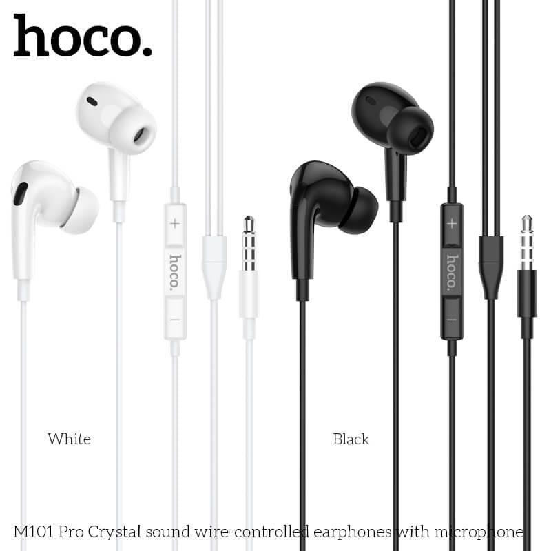 หูฟัง HOCO M101 PRO สาย AUX 3.5MM สีดำ ไมโครโฟนในตัว พร้อมปุ่มคอนโทรล