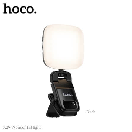 ไฟ LED อเนกประสงค์ HOCO K29 สีดำ ปรับความสว่างได้ 9 ระดับ หมุนได้ 360°_0