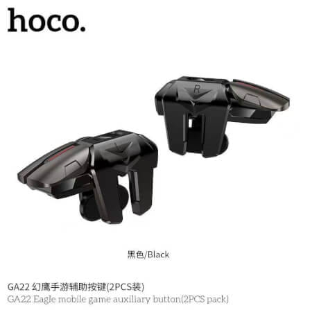 ปุ่มช่วยยิงเกมมือถือ 2 ชิ้น HOCO GA22 รองรับมือถือ 4-7 นิ้ว ช่วยเพิ่มความแม่นยำ เล่นลื่น ยิงไว_0