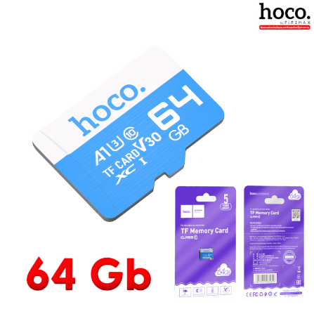 การ์ดหน่วยความจำ MICRO SD HOCO 64GB CLASS 10 ความเร็วสูง สำหรับอุปกรณ์ดิจิทัล_0