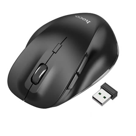 เมาส์ไร้สาย HOCO GM24 สีดำ รองรับ BLUETOOTH 5.2 & WIRELESS 2.4GHZ ปรับความเร็ว 3 ระดับ_0