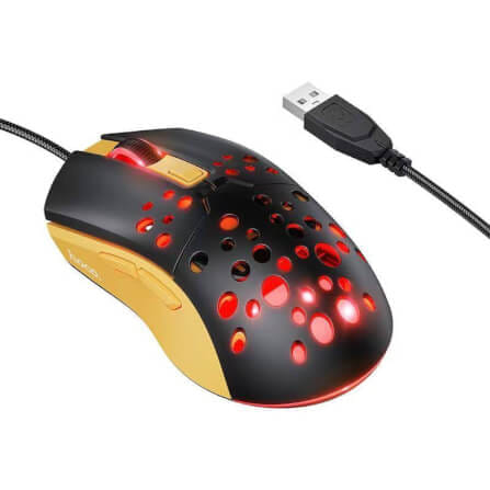 เมาส์เกมมิ่ง HOCO GM51 สีดำ ปรับ DPI 4 ระดับ สูงสุด 3600 สายยาว 1.5M_0