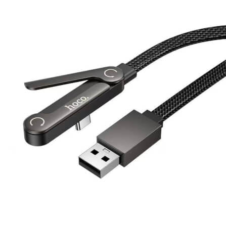สายชาร์จเร็ว USB TO TYPE-C HOCO U150 พร้อมขาตั้งมือถือ จ่ายไฟ 36W ยาว 1.2 เมตร_0