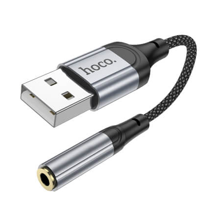 ตัวแปลงหูฟัง USB TO AUX 3.5MM HOCO LS36 ชิป DAC คุณภาพเสียง HIFI รองรับการโทรและฟังเพลง_0