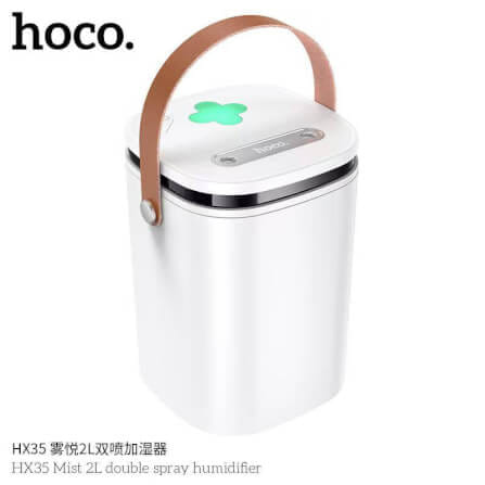 เครื่องเพิ่มความชื้น HOCO HX35 ความจุ 2 ลิตร สีขาว หัวพ่นคู่ ละอองไอน้ำระดับนาโน ใช้งานยาว 30 ชม_1