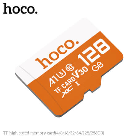การ์ดหน่วยความจำ MICRO SD HOCO 128GB CLASS 10 ความเร็วสูง สำหรับอุปกรณ์ดิจิทัล_1