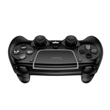 จอยเกมไร้สาย HOCO GA32 สำหรับใช้กับ PS5 / PC มอเตอร์สั่นคู่ รองรับหูฟัง สีดำ_1