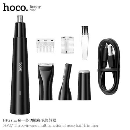 เครื่องโกนไฟฟ้า 3-IN-1 HOCO HP37 พร้อมหัวเปลี่ยน 3 แบบ ตัดขนจมูก / กันคิ้ว / โกนขน ชาร์จไฟได้_1