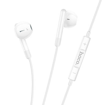 หูฟัง HOCO M93 สาย USB-C สีขาว ไมโครโฟนในตัว พร้อมปุ่มคอนโทรล_1