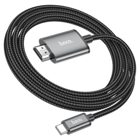 สายเคเบิล TYPE-C TO HDMI HOCO UA27 รองรับความละเอียด 4K ULTRA HD 30HZ ความยาว 2 เมตร สำหรับฟังก์ชั่น SCREEN MIRRORING_1