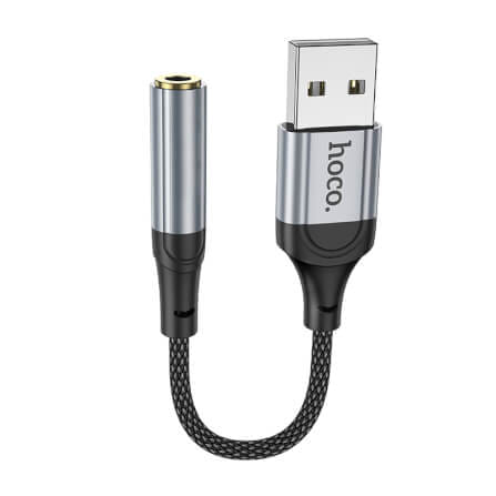 ตัวแปลงหูฟัง USB TO AUX 3.5MM HOCO LS36 ชิป DAC คุณภาพเสียง HIFI รองรับการโทรและฟังเพลง_1