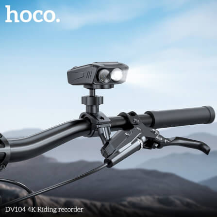 กล้องติดจักรยาน HOCO DV104 4K 60FPS พร้อมไฟหน้าในตัว 1000LM หน้าจอ IPS HD กันสั่น กันน้ำ IPX5 รองรับ WIFI และ APP_1