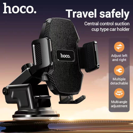 ที่วางโทรศัพท์ในรถยนต์ HOCO HK55 หมุนได้ 360° ติดตั้งบนแดชบอร์ดและกระจกหน้า_1