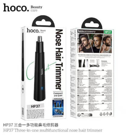 เครื่องโกนไฟฟ้า 3-IN-1 HOCO HP37 พร้อมหัวเปลี่ยน 3 แบบ ตัดขนจมูก / กันคิ้ว / โกนขน ชาร์จไฟได้_10