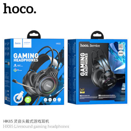 หูฟังเกมมิ่ง HOCO HK85 ดอกลำโพง 40MM ไมโครโฟน HD ถอดออกได้ แต่งไฟ RGB สายแจ็ค USB ยาว 2 เมตร_10