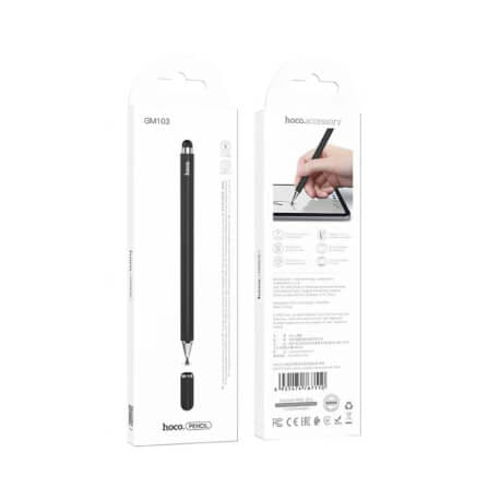 ปากกาสไตลัส 2-IN-1 HOCO GM103 ใช้งานได้ 2 หัว รองรับหน้าจอ แท็บเล็ต มือถือ ชนิด CAPACITIVE สีดำ_10