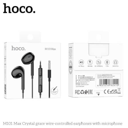 หูฟัง HOCO M101 MAX สาย AUX 3.5MM สีดำ ไมโครโฟนในตัว พร้อมปุ่มคอนโทรล_10