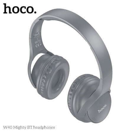 หูฟังไร้สาย HOCO W40 สีดำ พับเก็บได้ รองรับ AUX 3.5MM / TF CARD_2