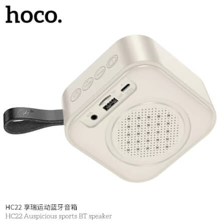 ลำโพงบลูทูธ HOCO HC22 สีน้ำเงิน รองรับ TWS, TF CARD, AUX 3.5MM, USB FLASHDRIVE_2