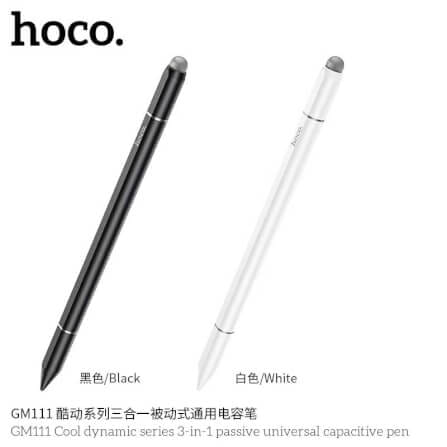 ปากกาทัชสกรีน 3-IN-1 HOCO GM111 ใช้งานได้ 3 หัว รองรับหน้าจอ แท็บเล็ต มือถือ ชนิด CAPACITIVE สีขาว_2