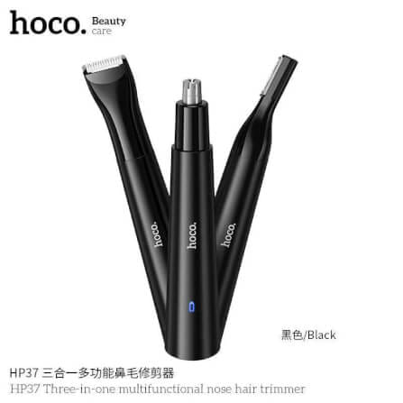 เครื่องโกนไฟฟ้า 3-IN-1 HOCO HP37 พร้อมหัวเปลี่ยน 3 แบบ ตัดขนจมูก / กันคิ้ว / โกนขน ชาร์จไฟได้_2