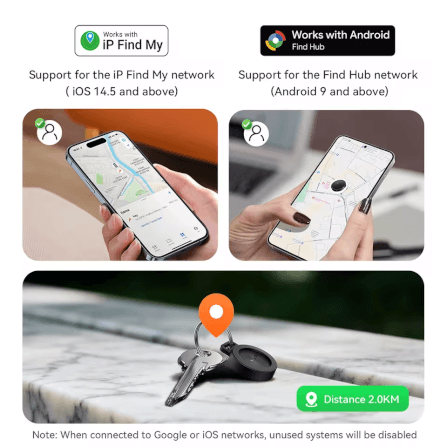 อุปกรณ์ติดตามจีพีเอส 2IN1 HOCO E101 สีดำ รองรับ 2 ระบบ ทั้ง IOS & ANDROID ตามตำแหน่งทั่วโลก_2
