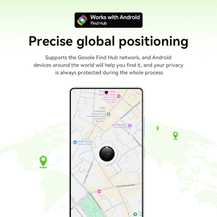 อุปกรณ์ติดตามจีพีเอส HOCO E93A สำหรับ ANDROID รองรับ GOOGLE FIND MY DEVICE สีขาว_2