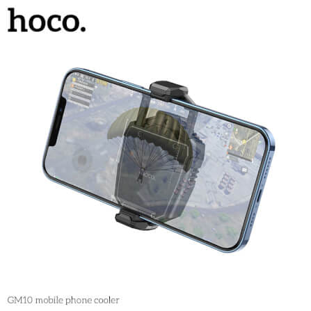 พัดลมระบายความร้อนมือถือ HOCO GM10 รองรับขนาดจอ 4.5-7 นิ้ว สีดำ_3