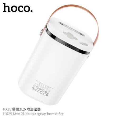 เครื่องเพิ่มความชื้น HOCO HX35 ความจุ 2 ลิตร สีขาว หัวพ่นคู่ ละอองไอน้ำระดับนาโน ใช้งานยาว 30 ชม_3