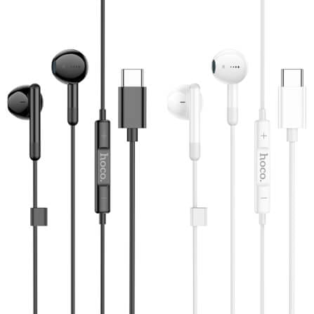หูฟัง HOCO M93 สาย USB-C สีขาว ไมโครโฟนในตัว พร้อมปุ่มคอนโทรล_3