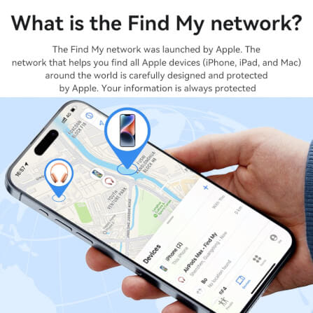 อุปกรณ์ติดตามจีพีเอส HOCO E94 GPS TAG สำหรับ APPLE IOS สีดำ_3