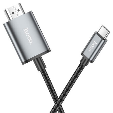 สายเคเบิล TYPE-C TO HDMI HOCO UA27 รองรับความละเอียด 4K ULTRA HD 30HZ ความยาว 2 เมตร สำหรับฟังก์ชั่น SCREEN MIRRORING_3