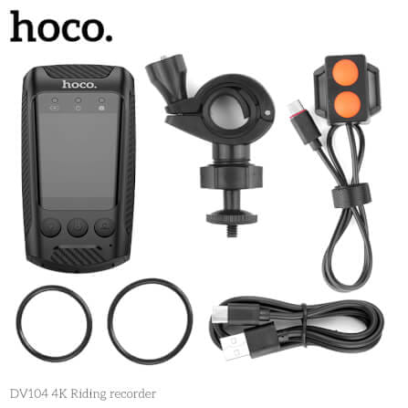 กล้องติดจักรยาน HOCO DV104 4K 60FPS พร้อมไฟหน้าในตัว 1000LM หน้าจอ IPS HD กันสั่น กันน้ำ IPX5 รองรับ WIFI และ APP_3