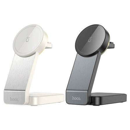 แท่นชาร์จไร้สาย 3IN1 HOCO CQ3 สีดำ สำหรับ สมาร์ทโฟน, หูฟังไร้สาย, APPLE WATCH พับเก็บได้_3