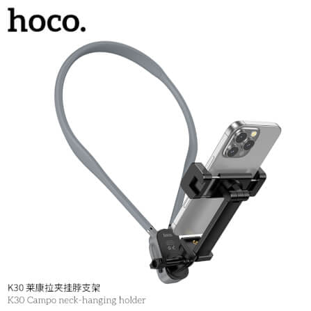 ที่จับโทรศัพท์ HOCO K30 สีดำ แบบคล้องคอ พร้อมสายรัดหน้าอก หมุนได้ 360°_4