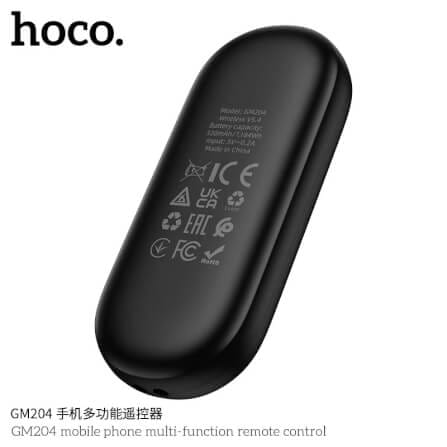 รีโมทควบคุมสมาร์ทโฟนไร้สาย HOCO GM204 BLUETOOTH 5.4 ใช้งานอเนกประสงค์ รองรับทั้ง IOS / ANDROID สีดำ_4