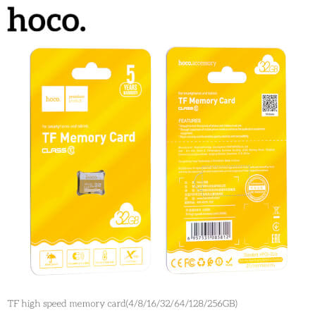 การ์ดหน่วยความจำ MICRO SD HOCO 32GB CLASS 10 ความเร็วสูง สำหรับอุปกรณ์ดิจิทัล_4