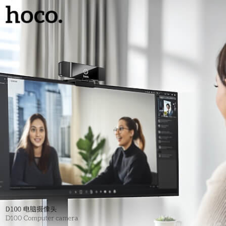กล้องเว็บแคม FULL HD 1080P 2MP HOCO D100 ไมโครโฟนคู่ 30FPS มุมกว้าง 80°_4