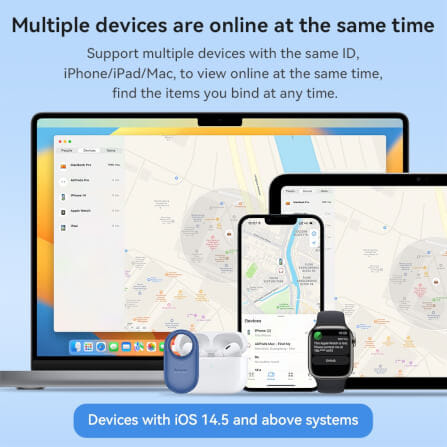อุปกรณ์ติดตามจีพีเอส HOCO E94 GPS TAG สำหรับ APPLE IOS สีม่วง_4