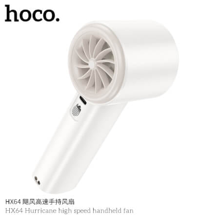 พัดลมพกพา HOCO HX64 แรงลมเทอร์โบ ปรับได้ 100 ระดับ หน้าจอดิจิทัล แบตเตอรี่ 3600MAH ใช้งานสูงสุด 7 ชั่วโมง_4