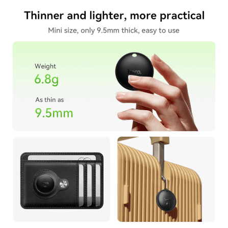 อุปกรณ์ติดตามจีพีเอส HOCO E93A สำหรับ ANDROID รองรับ GOOGLE FIND MY DEVICE สีดำ_4
