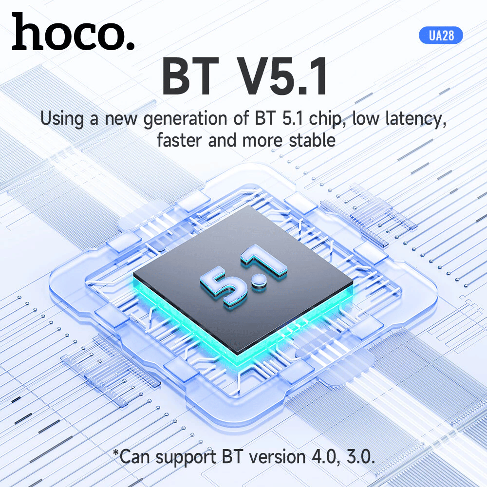 ตัวรับสัญญาณบลูทูธ HOCO UA28 BLUETOOTH 5.1 ความเร็ว 3MBPS ระยะเชื่อมต่อ 10 เมตร_4