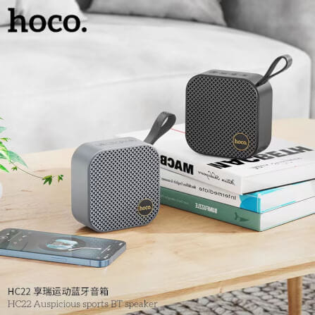 ลำโพงบลูทูธ HOCO HC22 สีดำ รองรับ TWS, TF CARD, AUX 3.5MM, USB FLASHDRIVE_5