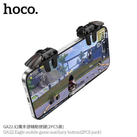 ปุ่มช่วยยิงเกมมือถือ 2 ชิ้น HOCO GA22 รองรับมือถือ 4-7 นิ้ว ช่วยเพิ่มความแม่นยำ เล่นลื่น ยิงไว_5
