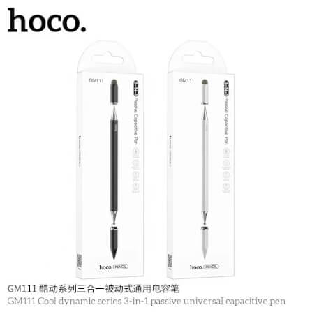 ปากกาทัชสกรีน 3-IN-1 HOCO GM111 ใช้งานได้ 3 หัว รองรับหน้าจอ แท็บเล็ต มือถือ ชนิด CAPACITIVE สีขาว_5