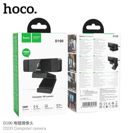 กล้องเว็บแคม FULL HD 1080P 2MP HOCO D100 ไมโครโฟนคู่ 30FPS มุมกว้าง 80°_5