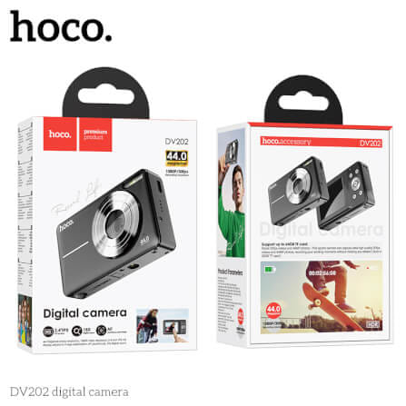 กล้องดิจิตอล HOCO DV202 หน้าจอ HD IPS 2.4 นิ้ว ความละเอียดสูง 44 ล้านพิกเซล สีดำ_5