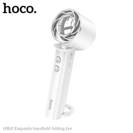 พัดลมพกพา HOCO HX61 ปรับแรงลม 3 ระดับ พับได้ 90° แบตเตอรี่ 1200MAH ใช้งานสูงสุด 4.5 ชั่วโมง_5